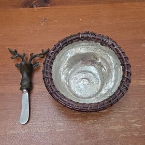 Rustic Dip Bowl And Spreader
